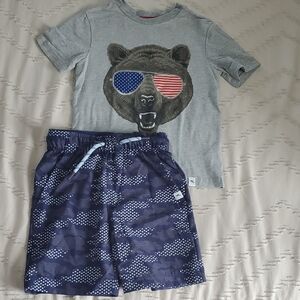 Tommy Bahama Gray Bear Graphic Pajama Set